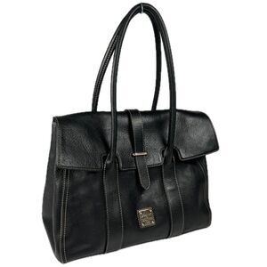 Dooney & Bourke Priscilla Black Leather Satchel Purse Bag Handbag